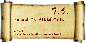 Turcsák Viktória névjegykártya